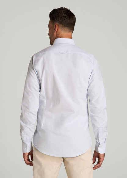 American Tall Men Washed Oxford Shirt for Tall Men in Light Blue