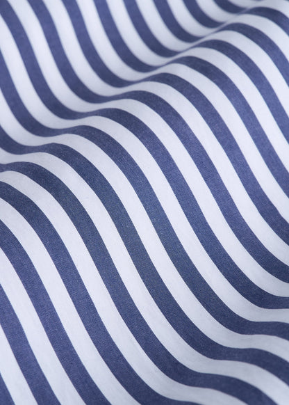 American Tall Men Premium Dress Shirt for Tall Men in Bold Blue Stripe