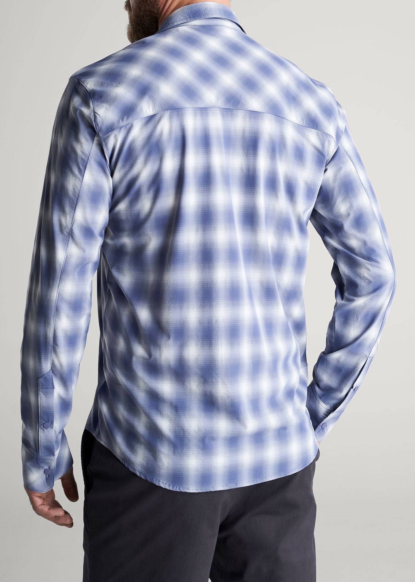 American Tall Men Ultra Lightweight Snap-Front Shirt for Tall Men in Open Sky