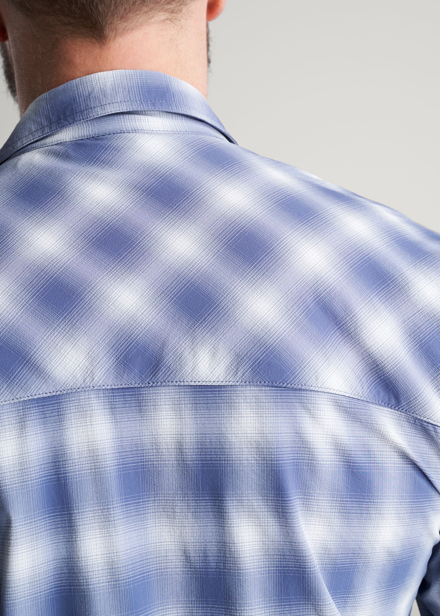 American Tall Men Ultra Lightweight Snap-Front Shirt for Tall Men in Open Sky