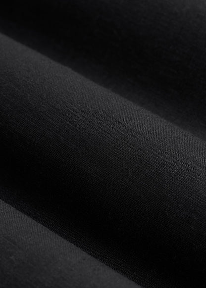 American Tall Men Linen Popover Shirt for Tall Men in Black