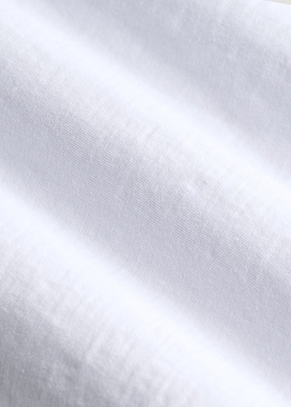 American Tall Men Three-Button Long Sleeve Slub Henley for Tall Men in White