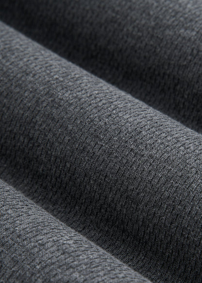 American Tall Men Double Honeycomb Thermal Crewneck  for Tall Men in Charcoal Mix