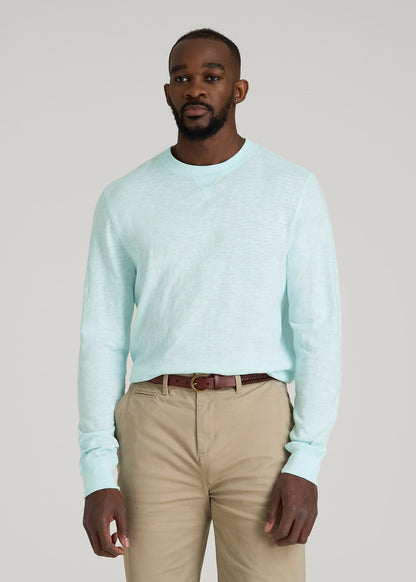 American Tall Men Sunwashed Slub Crewneck for Tall Men in Saltwater