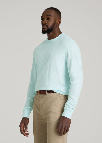 American Tall Men Sunwashed Slub Crewneck for Tall Men in Saltwater