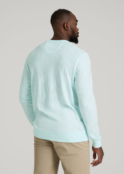 American Tall Men Sunwashed Slub Crewneck for Tall Men in Saltwater