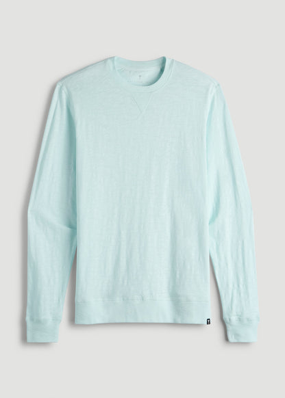 American Tall Men Sunwashed Slub Crewneck for Tall Men in Saltwater