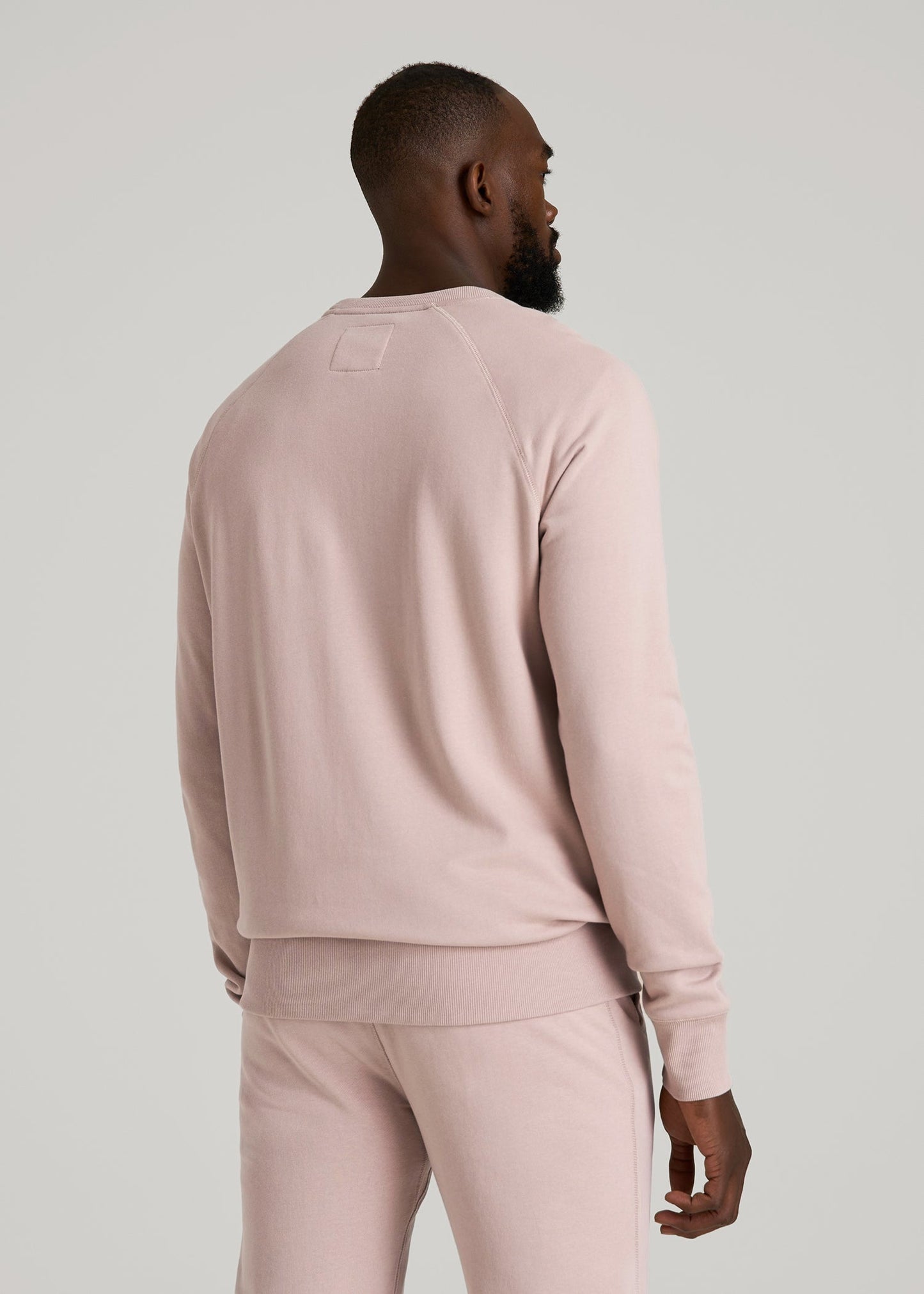 American Tall Men Wearever 2.0 French Terry Crewneck Sweatshirt for Tall Men in Desert Rose