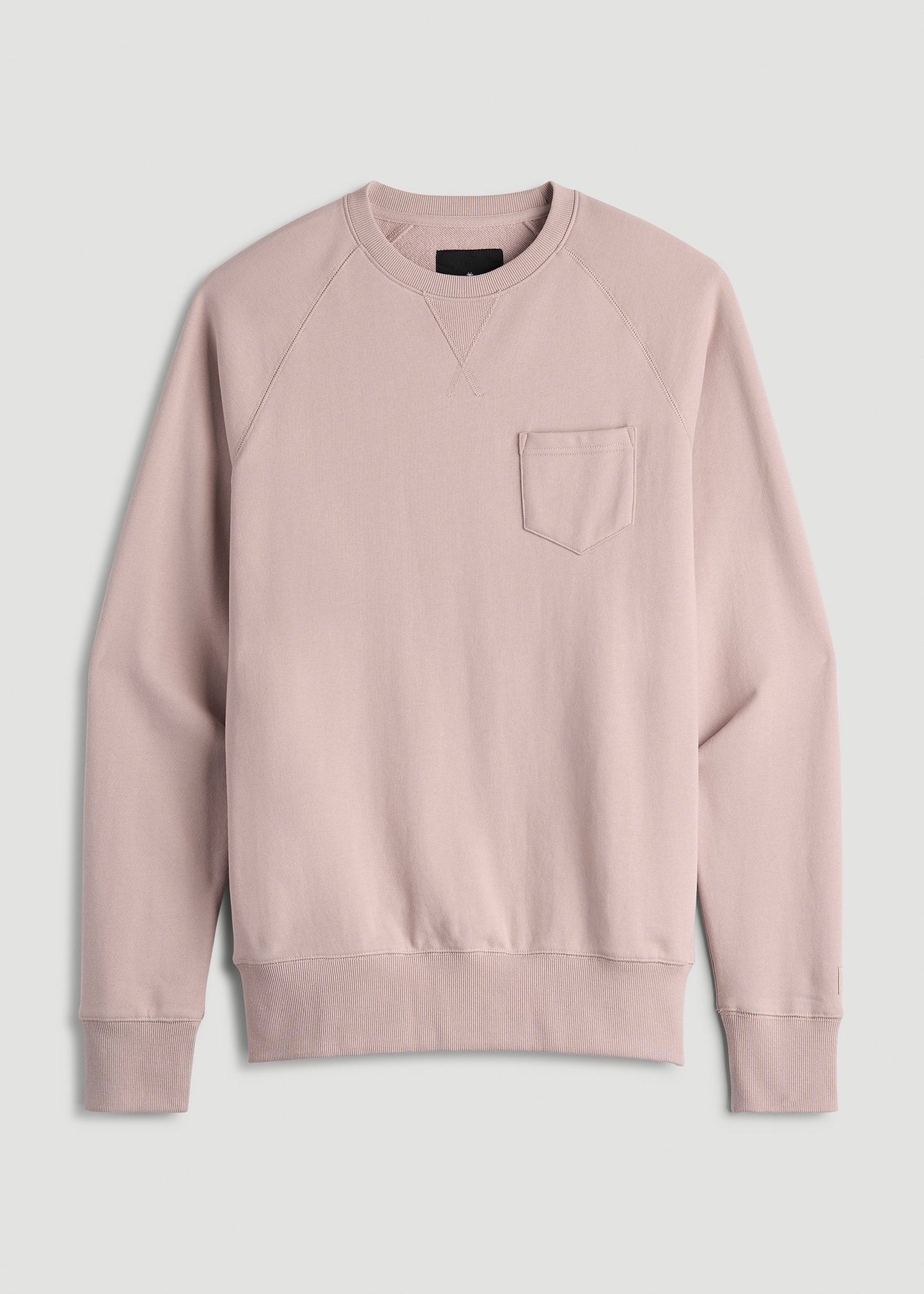 American Tall Men Wearever 2.0 French Terry Crewneck Sweatshirt for Tall Men in Desert Rose