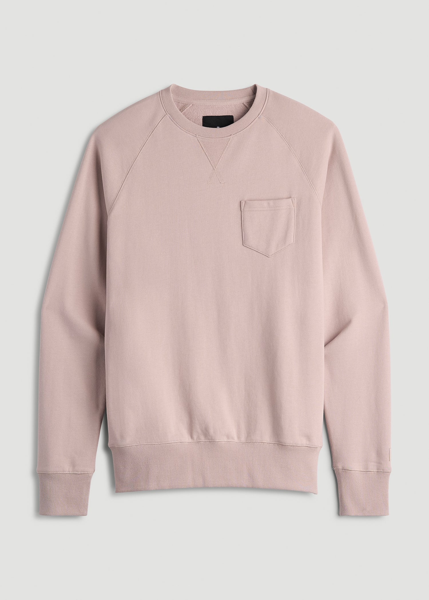 American Tall Men Wearever 2.0 French Terry Crewneck Sweatshirt for Tall Men in Desert Rose