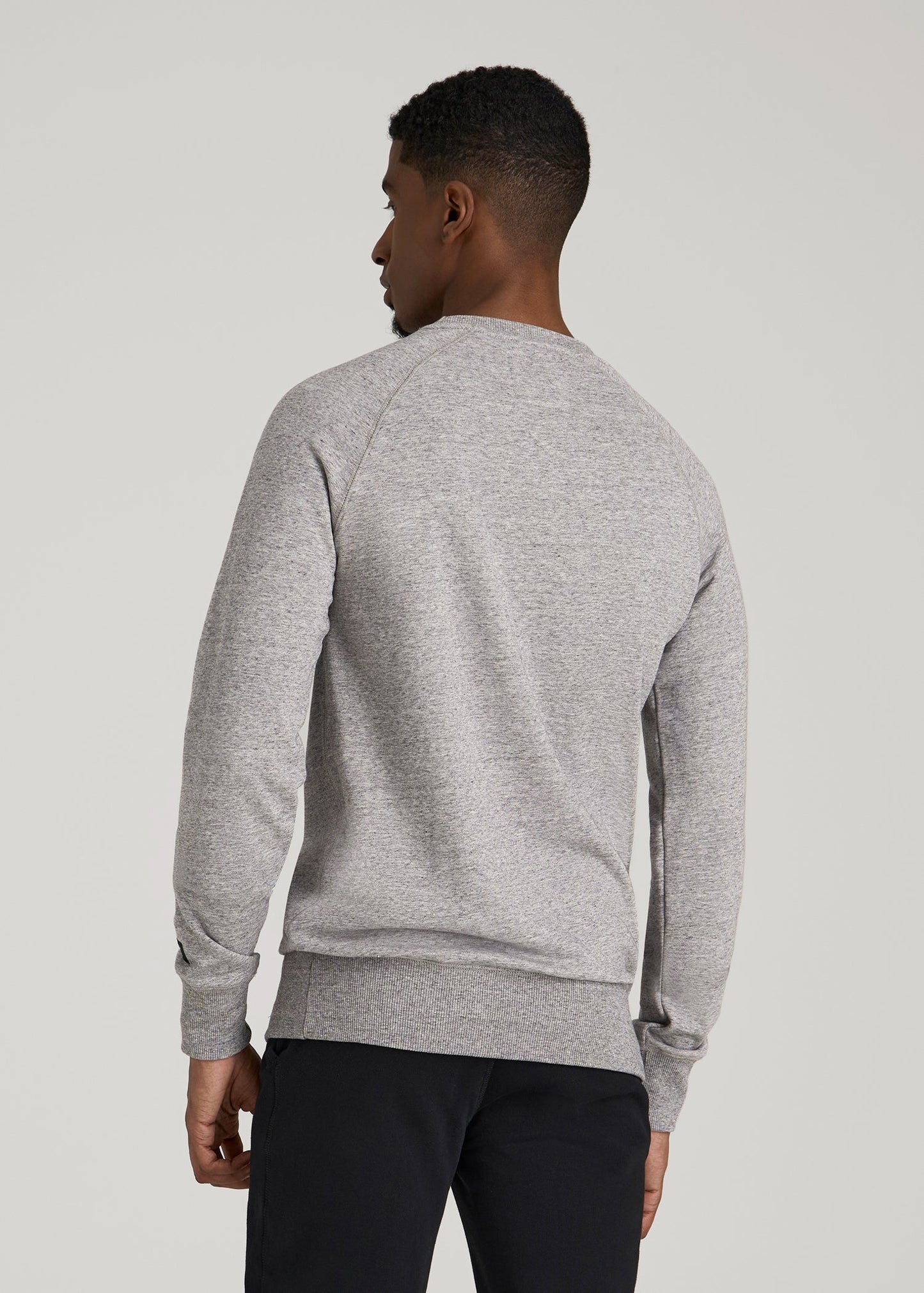 American Tall Men Wearever 2.0 French Terry Crewneck Sweatshirt for Tall Men in Heathered Grey