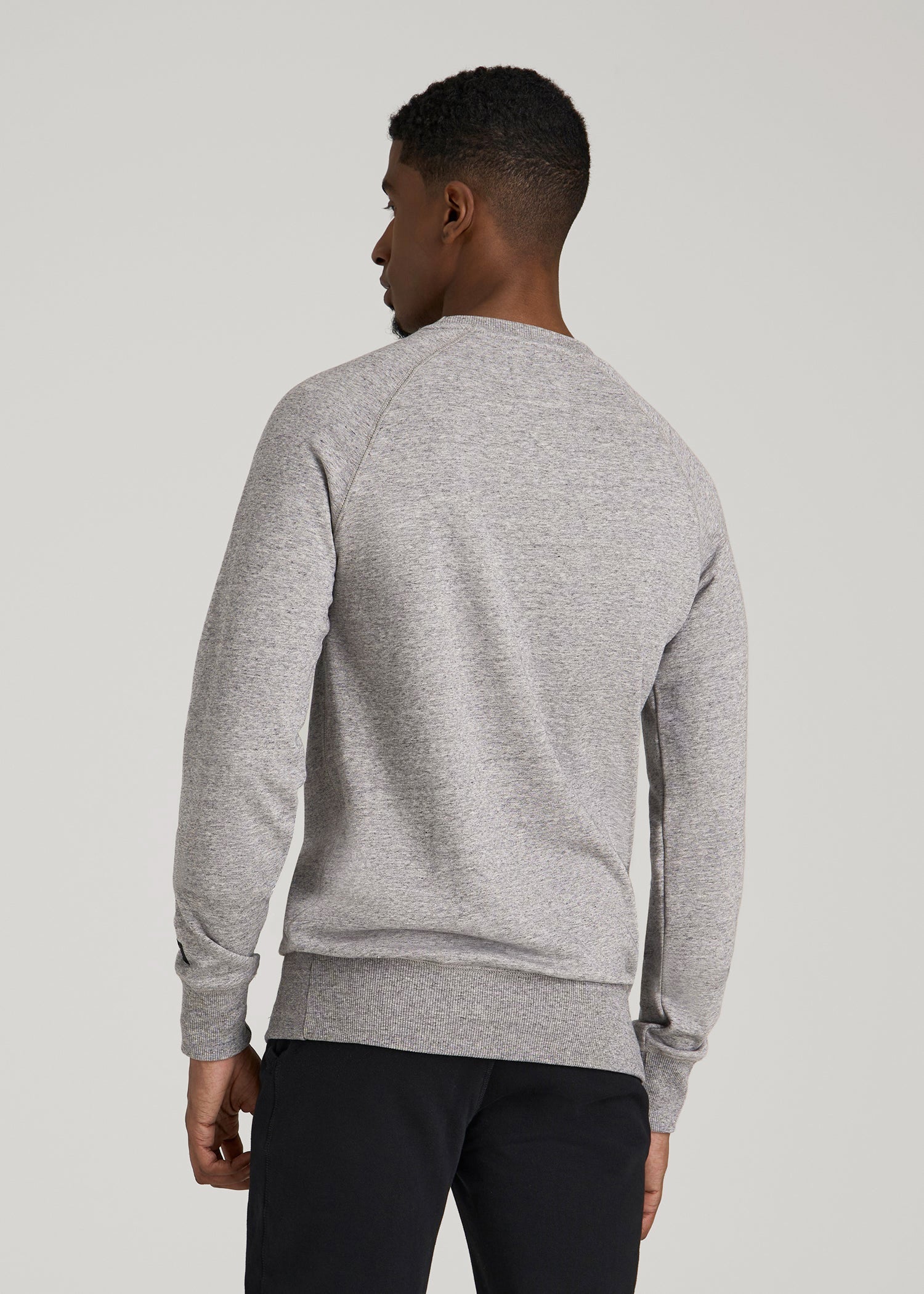 American Tall Men Wearever 2.0 French Terry Crewneck Sweatshirt for Tall Men in Heathered Grey