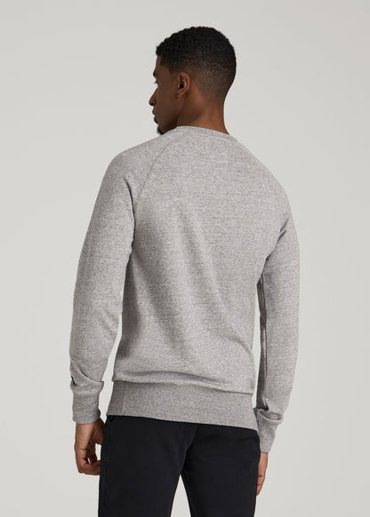 American Tall Men Wearever 2.0 French Terry Crewneck Sweatshirt for Tall Men in Heathered Grey