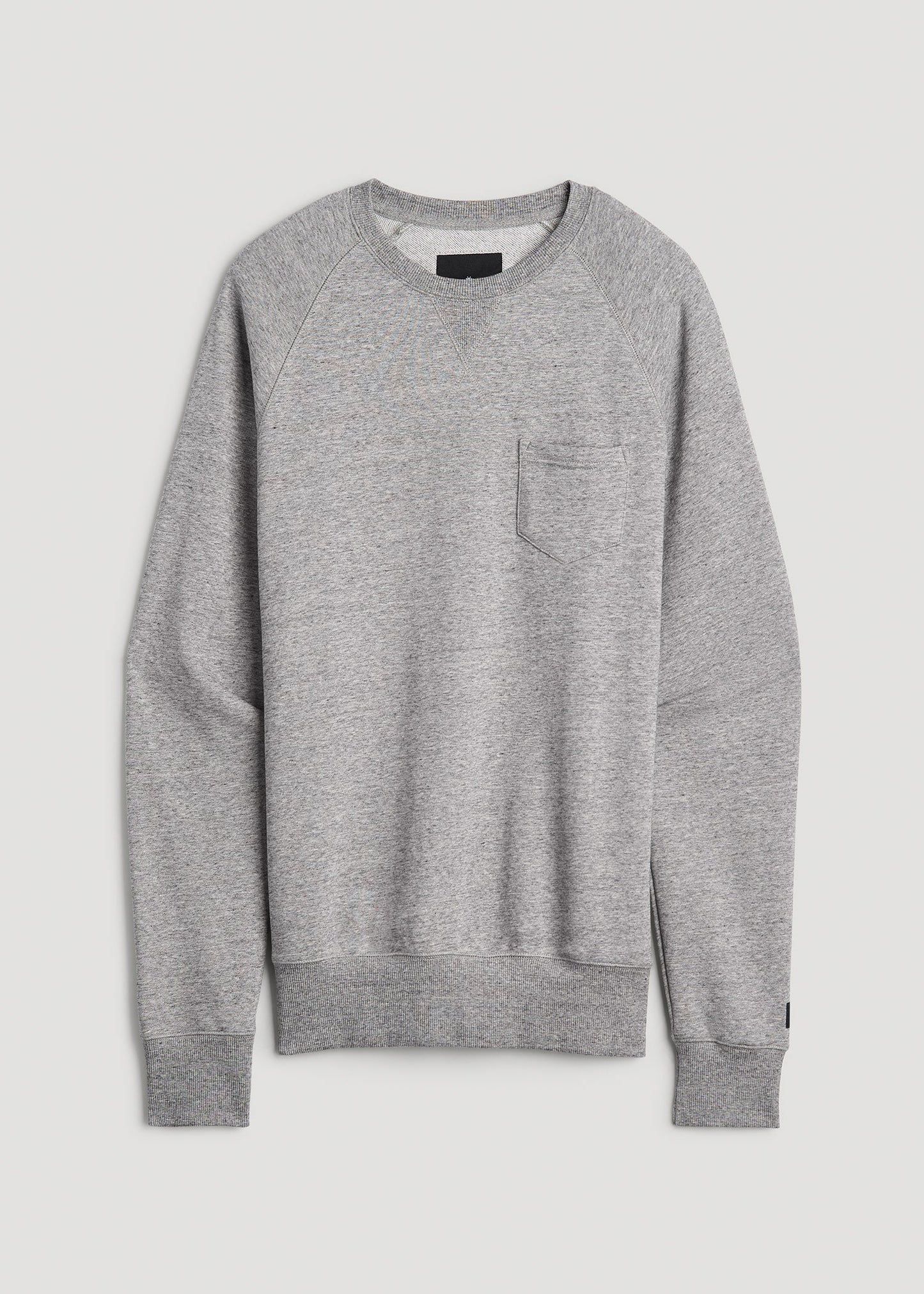 American Tall Men Wearever 2.0 French Terry Crewneck Sweatshirt for Tall Men in Heathered Grey