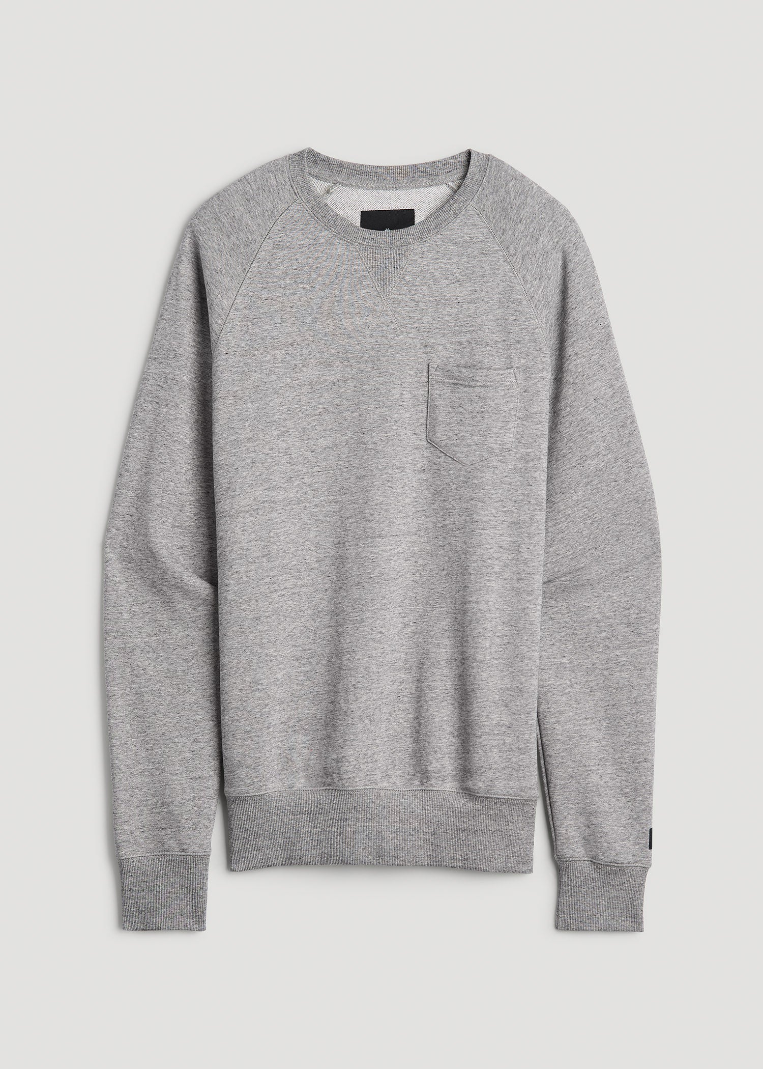 American Tall Men Wearever 2.0 French Terry Crewneck Sweatshirt for Tall Men in Heathered Grey