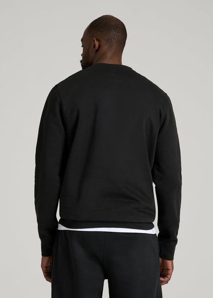 American Tall Men Core Motion Fleece Crewneck for Tall Men in Black