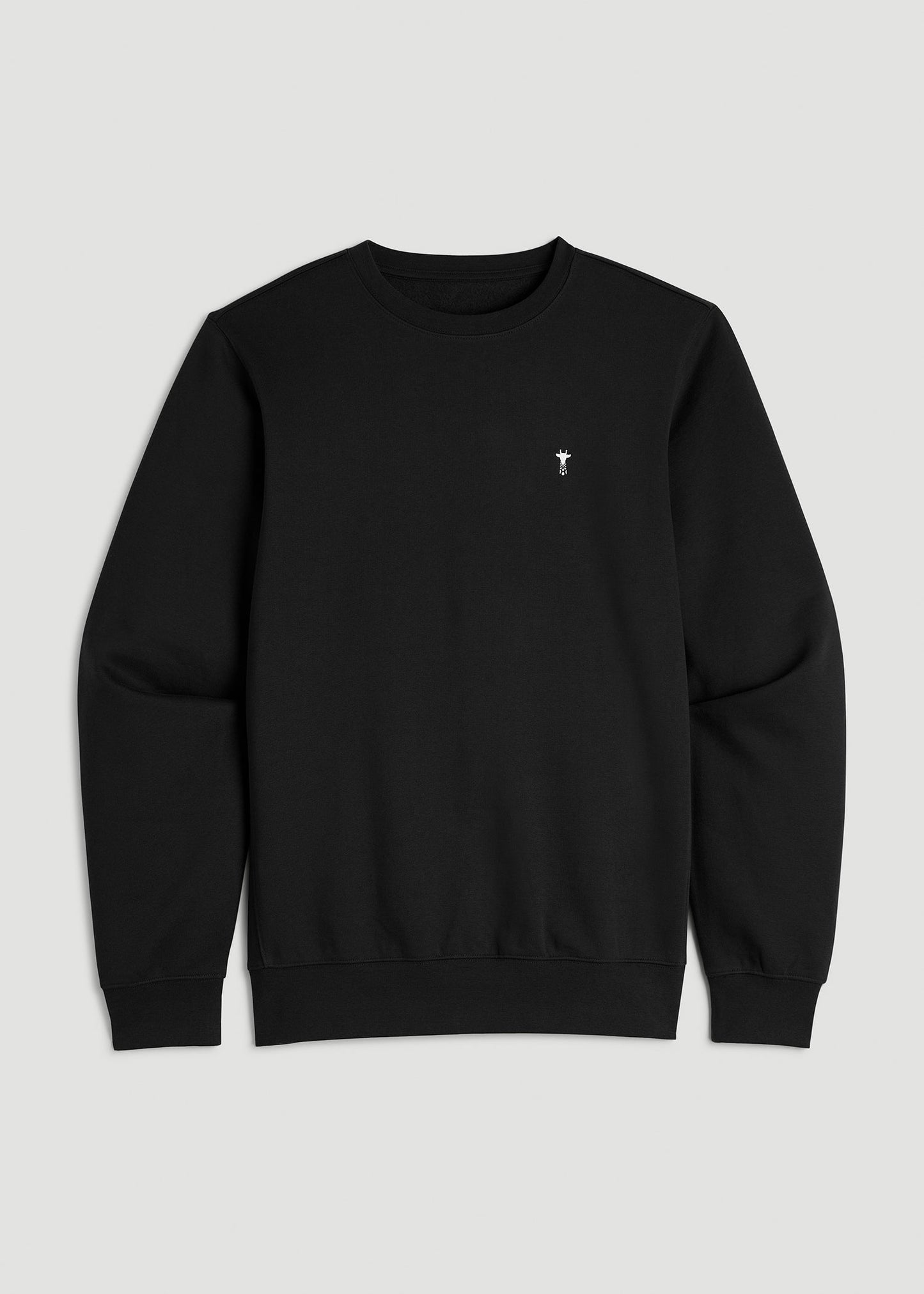 American Tall Men Core Motion Fleece Crewneck for Tall Men in Black