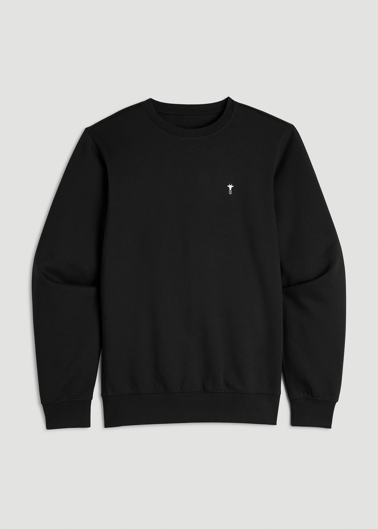 American Tall Men Core Motion Fleece Crewneck for Tall Men in Black