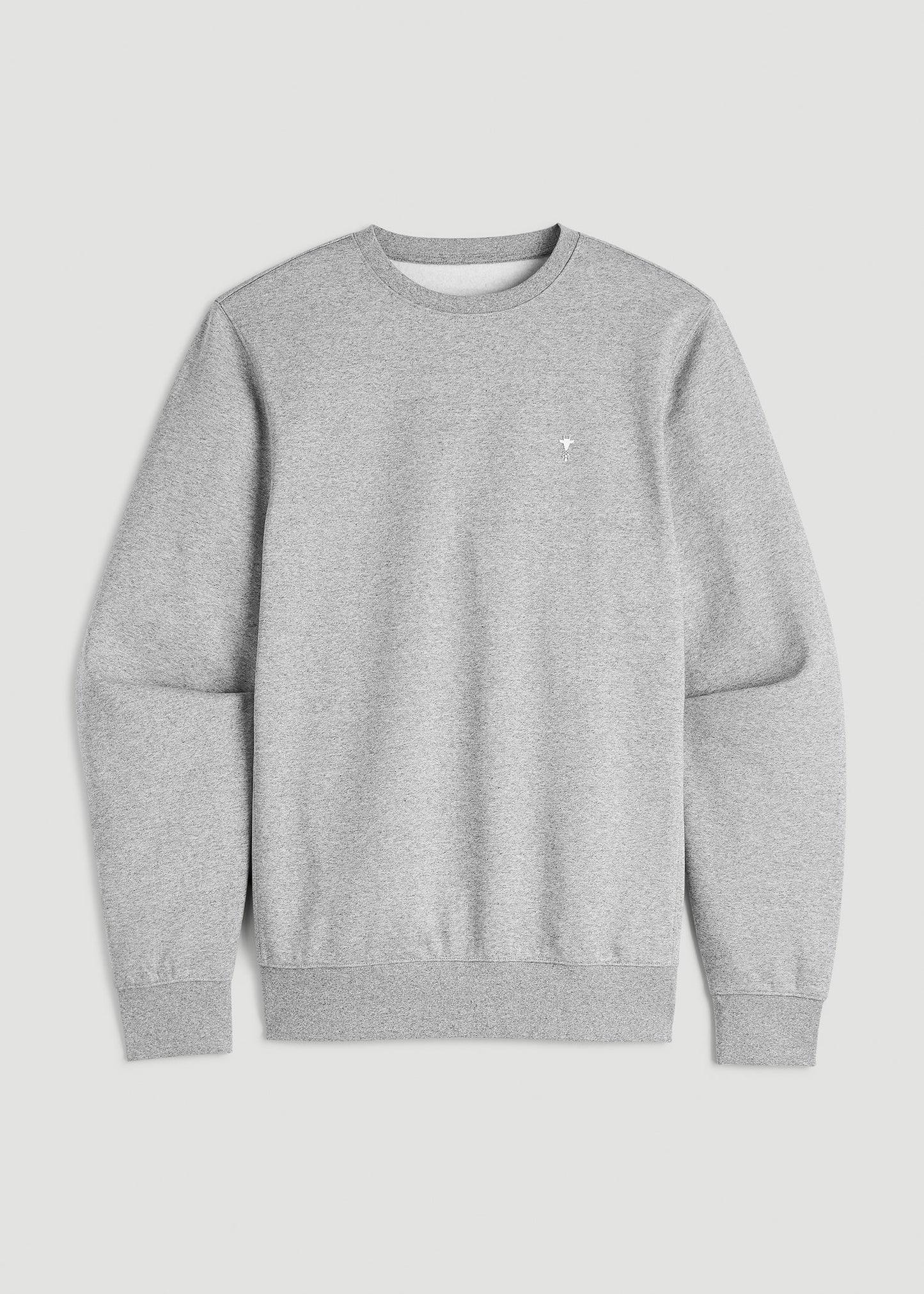 American Tall Men Core Motion Fleece Crewneck for Tall Men in Heathered Grey