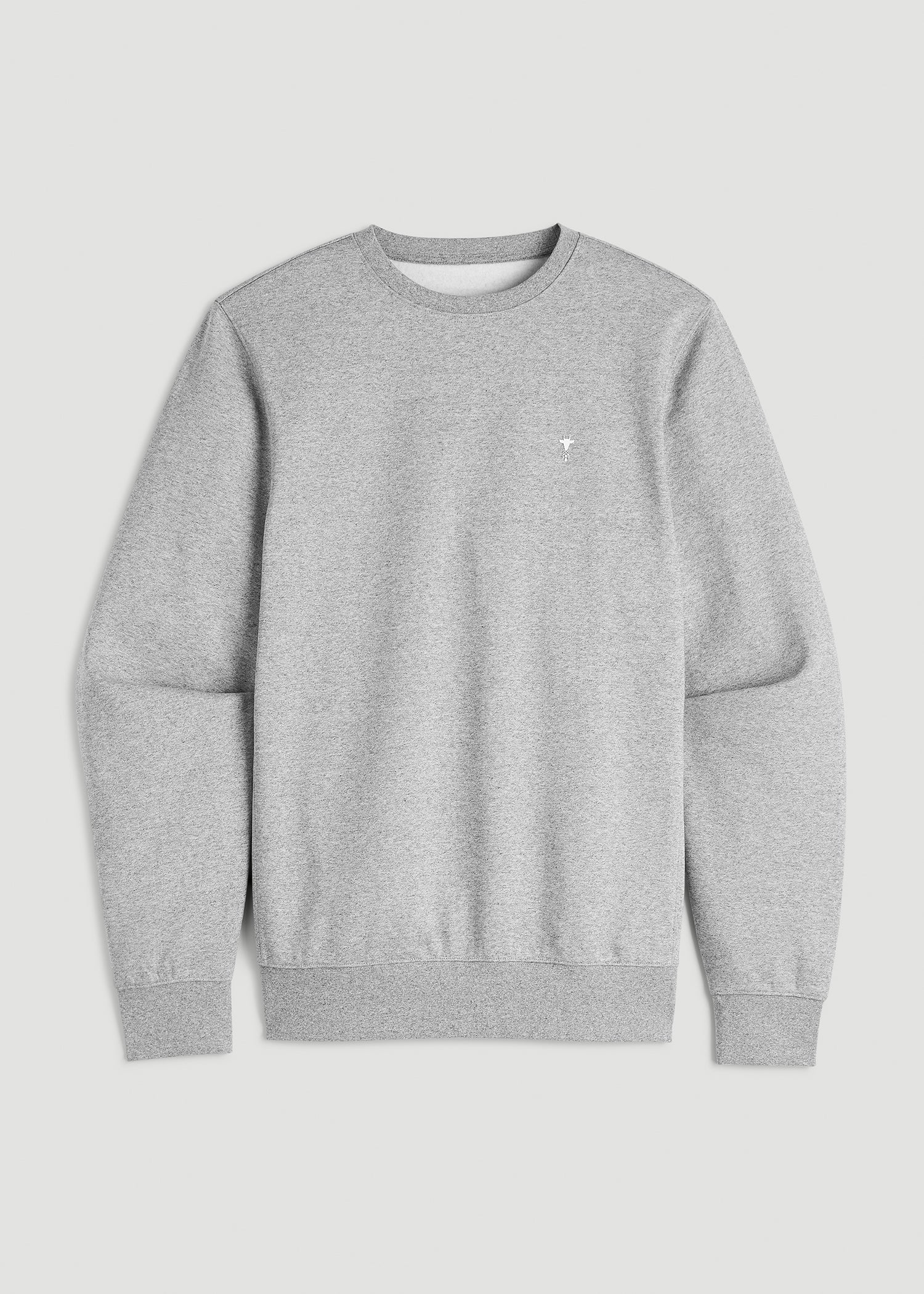 American Tall Men Core Motion Fleece Crewneck for Tall Men in Heathered Grey