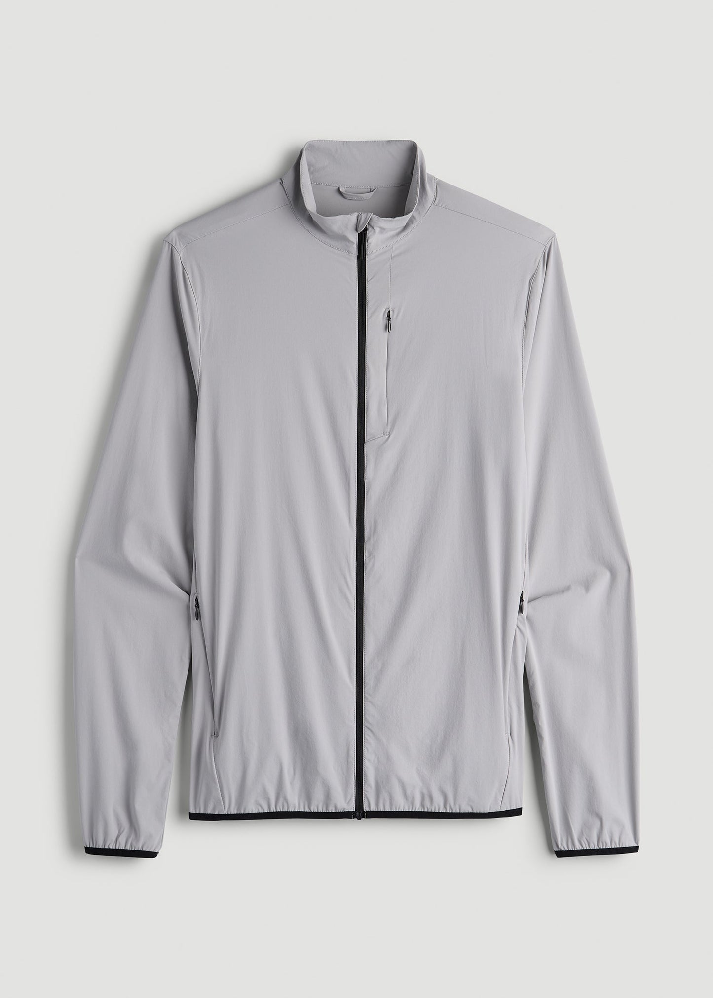 American Tall Men Softshell Jacket for Outdoor Training for Tall Men in Light Grey