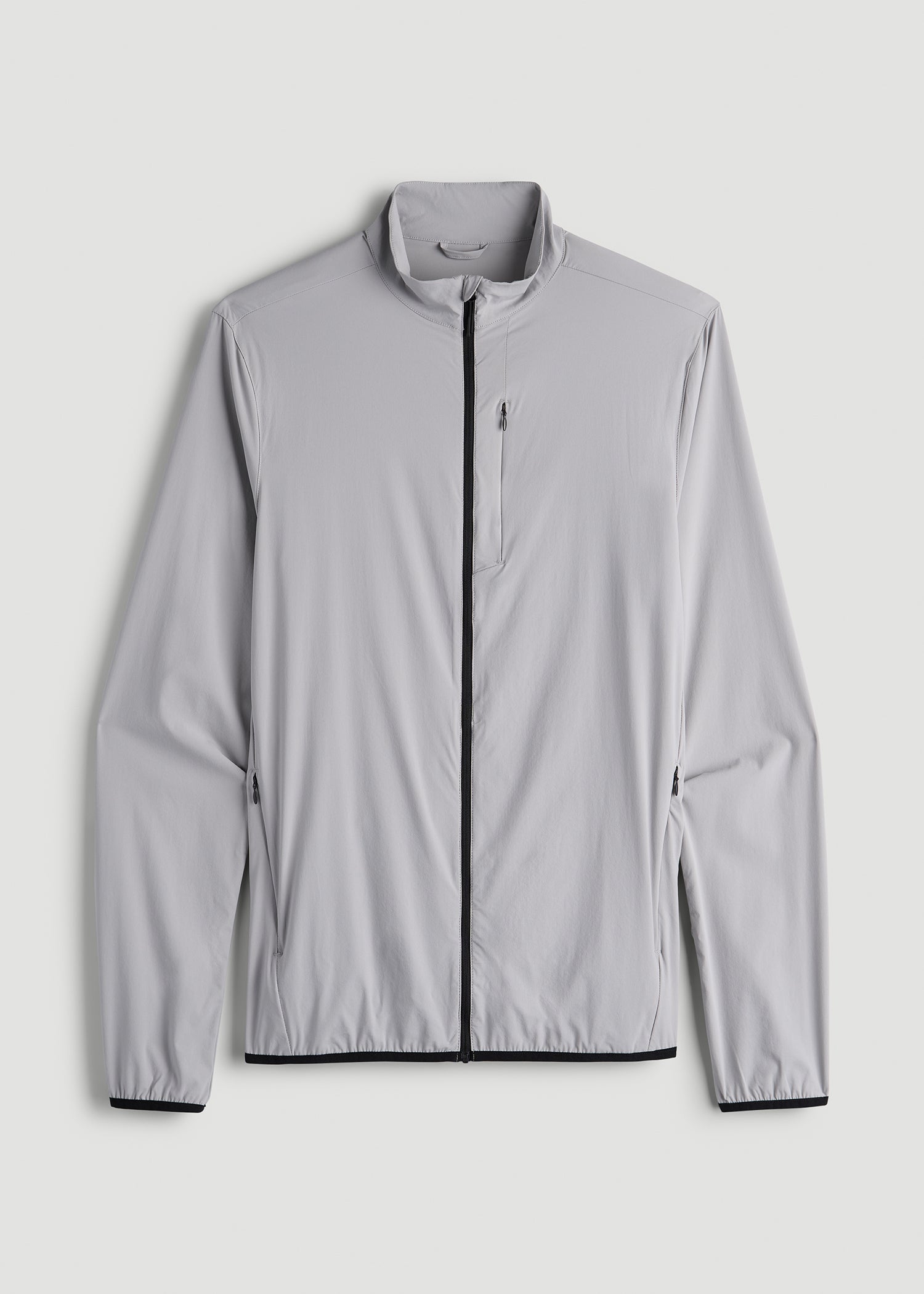 American Tall Men Softshell Jacket for Outdoor Training for Tall Men in Light Grey