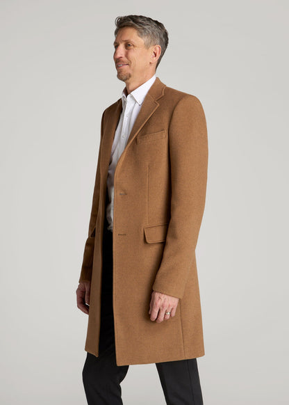 American Tall Men Wool Coat for Tall Men in Camel
