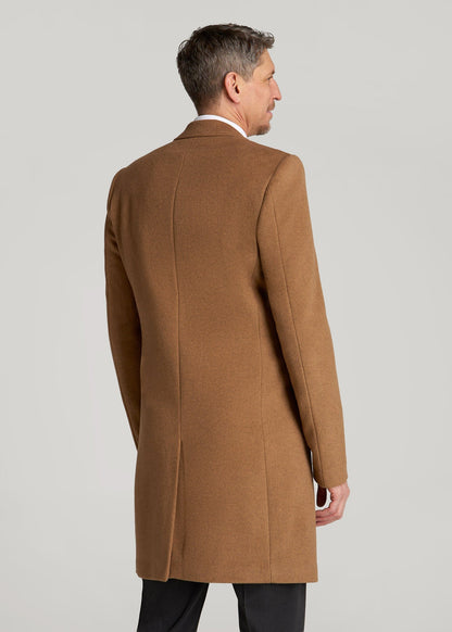 American Tall Men Wool Coat for Tall Men in Camel