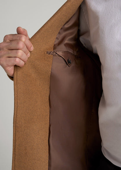 American Tall Men Wool Coat for Tall Men in Camel
