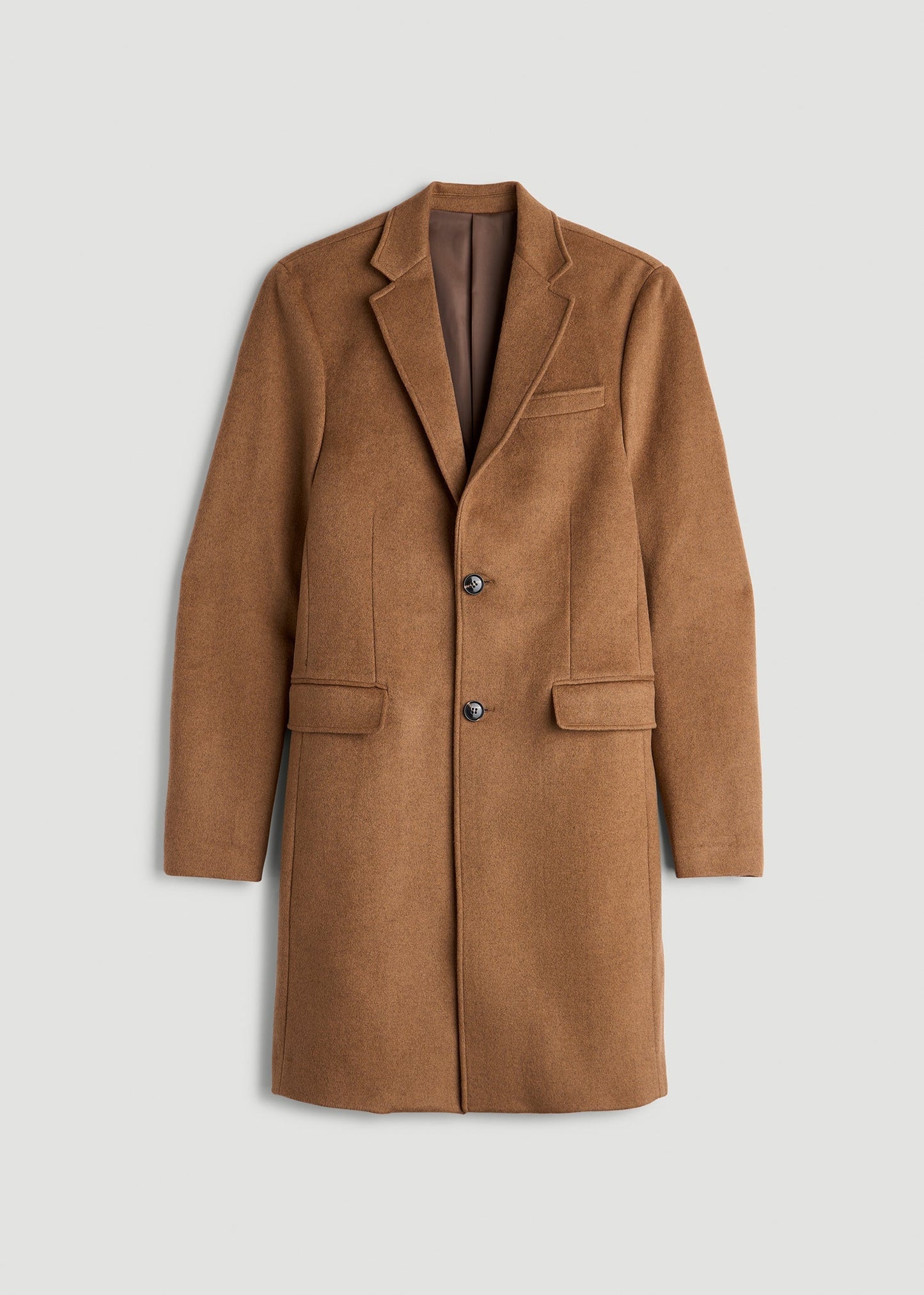 American Tall Men Wool Coat for Tall Men in Camel