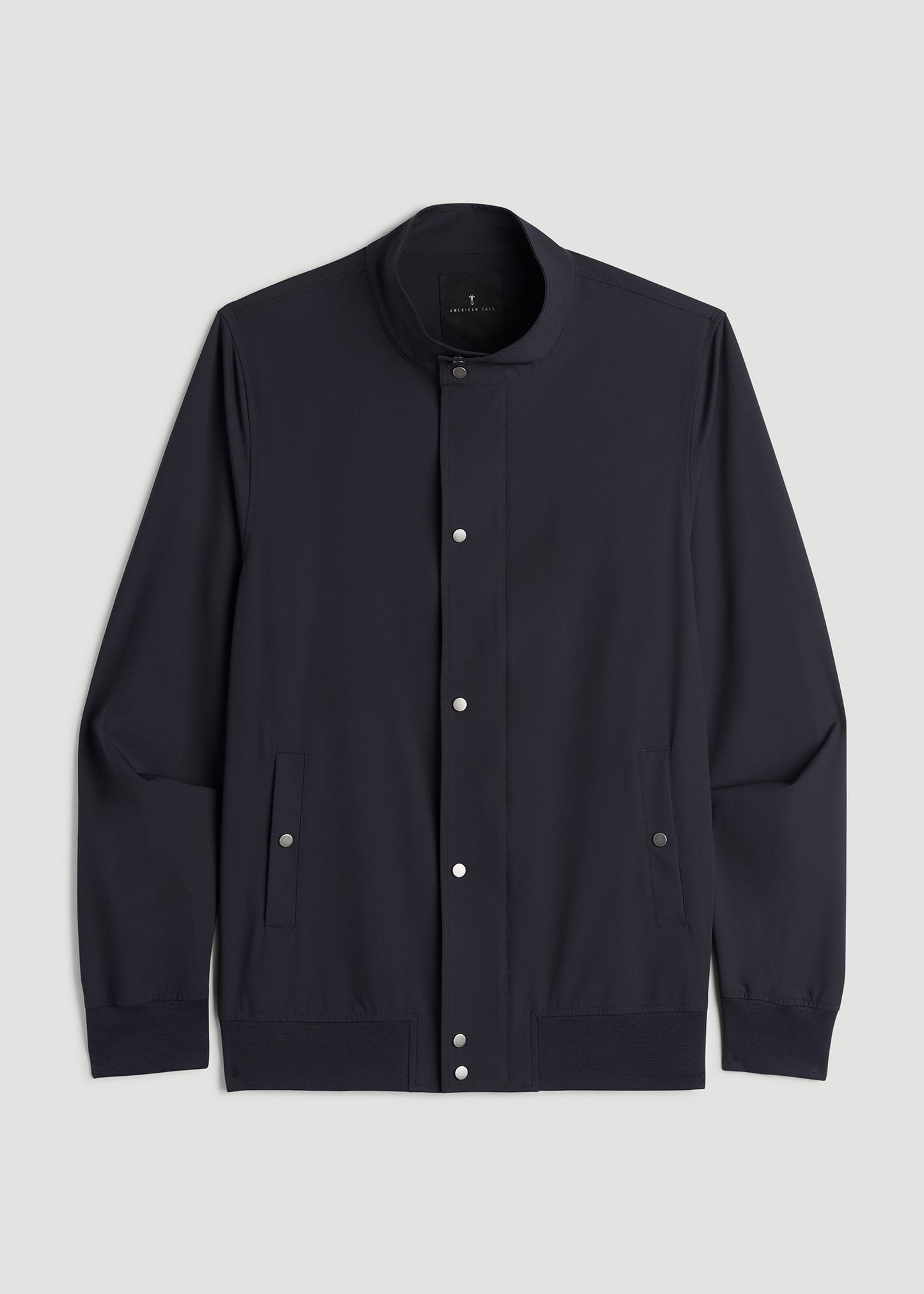 American Tall Men Motion Bomber Jacket for Tall Men in Deep Navy