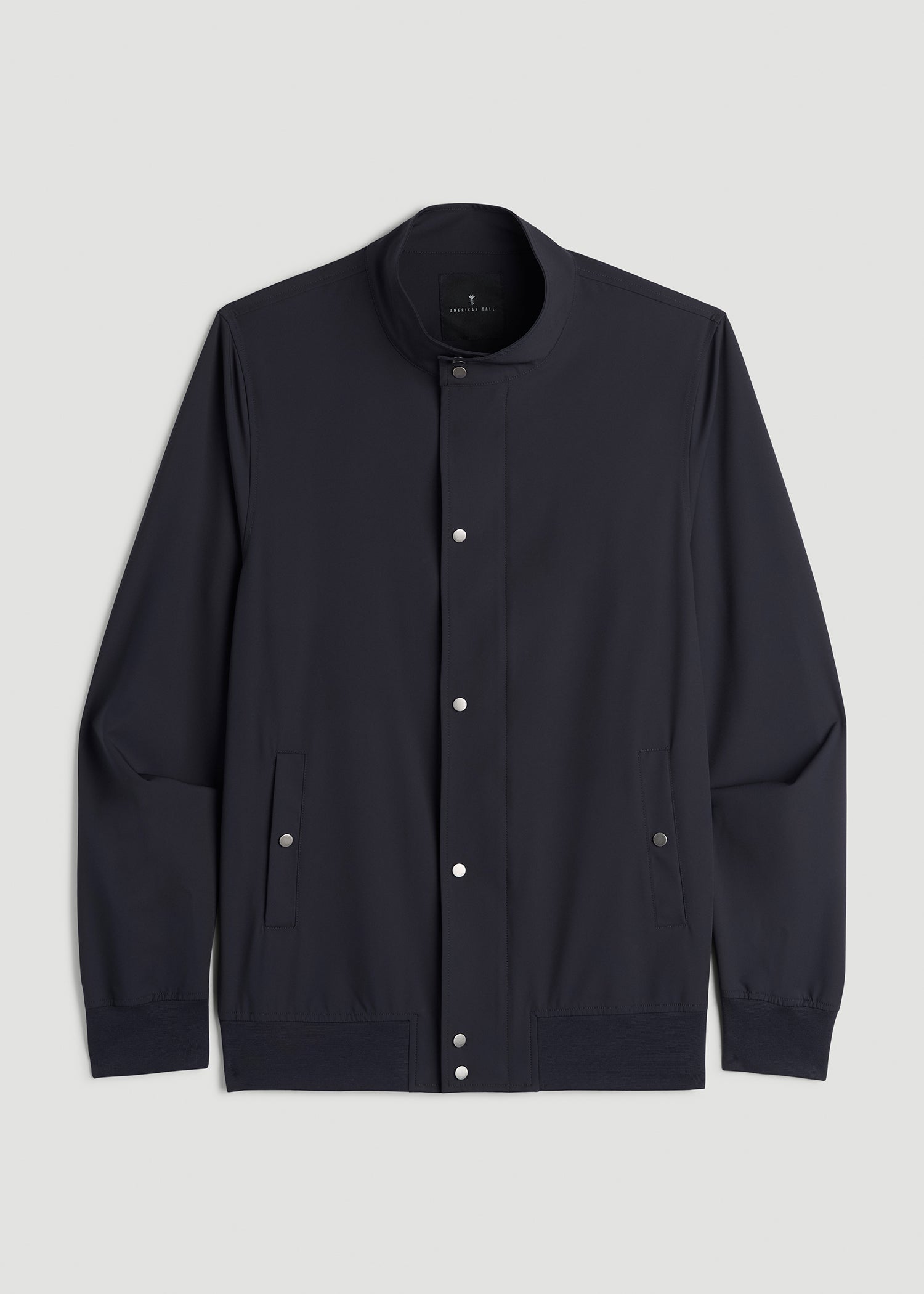 American Tall Men Motion Bomber Jacket for Tall Men in Deep Navy
