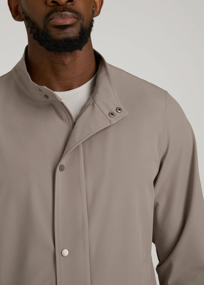 American Tall Men Motion Bomber Jacket for Tall Men in Portobello
