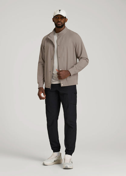 American Tall Men Motion Bomber Jacket for Tall Men in Portobello