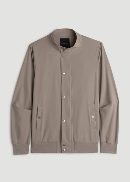 American Tall Men Motion Bomber Jacket for Tall Men in Portobello