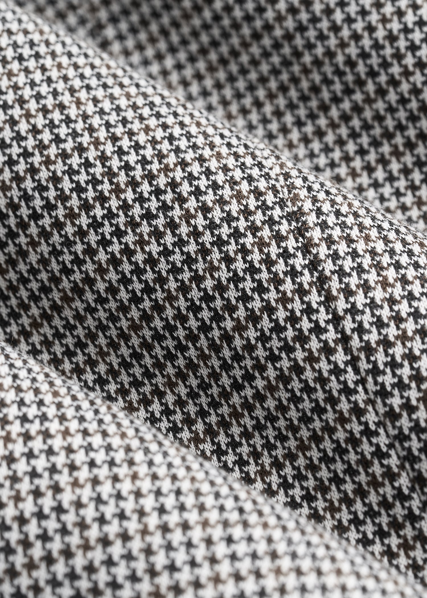 American Tall Men Hooded Bib Blazer for Tall Men in Chocolate and Black Houndstooth