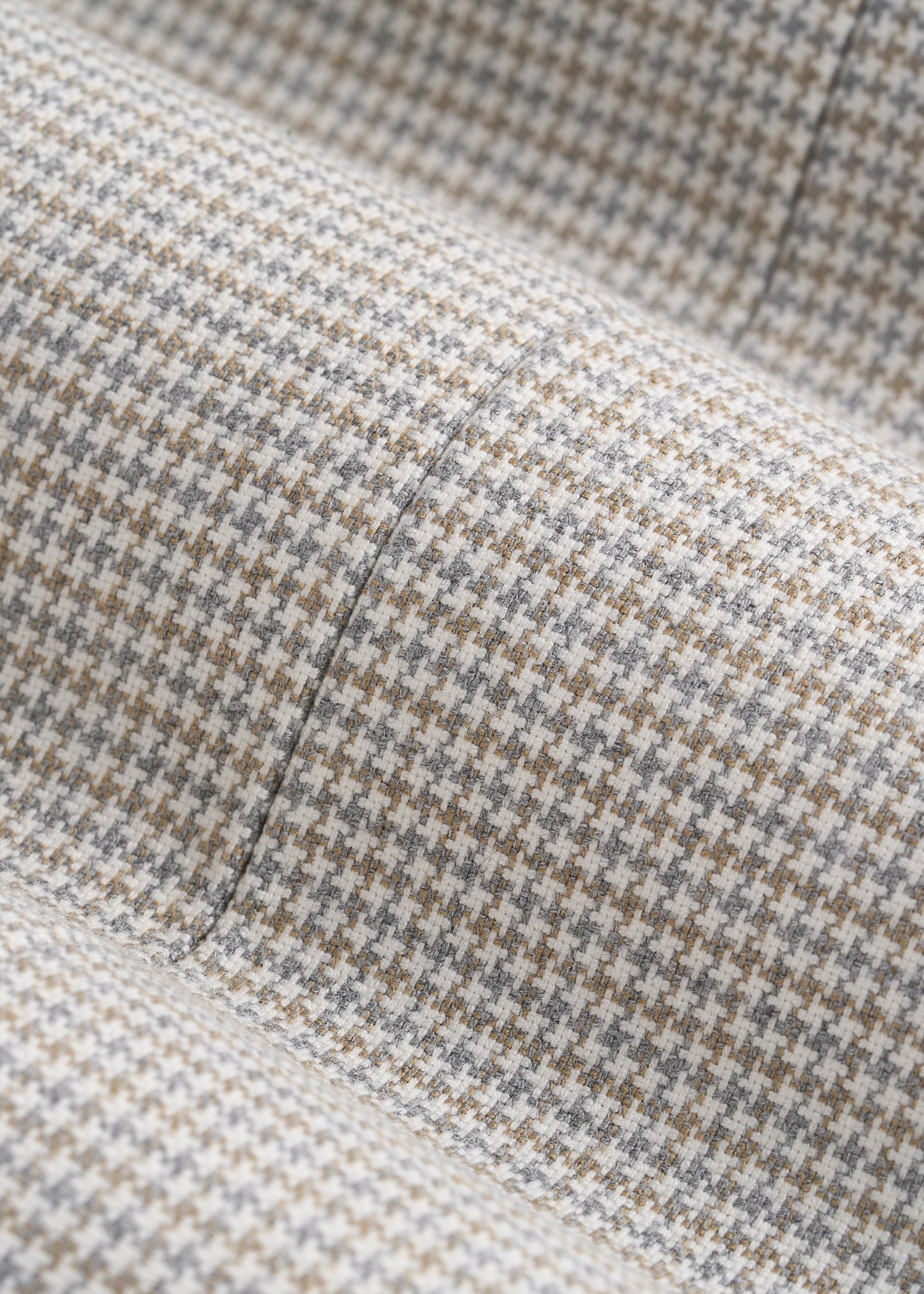 American Tall Men Core Blazer for Tall Men in Beige and Grey Houndstooth
