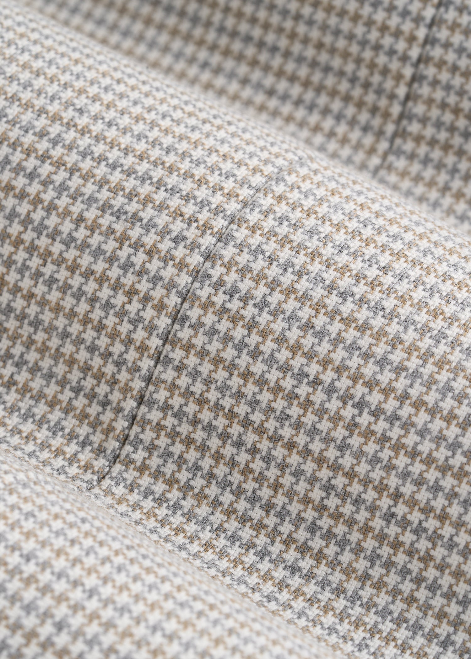 American Tall Men Core Blazer for Tall Men in Beige and Grey Houndstooth