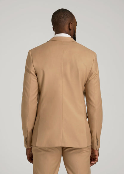 American Tall Men Suit Jacket for Tall Men in Tannin