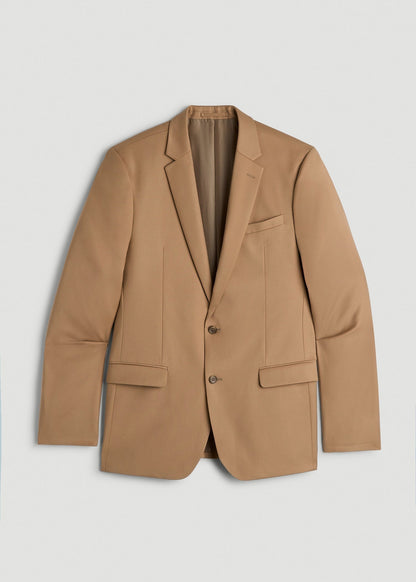 American Tall Men Suit Jacket for Tall Men in Tannin