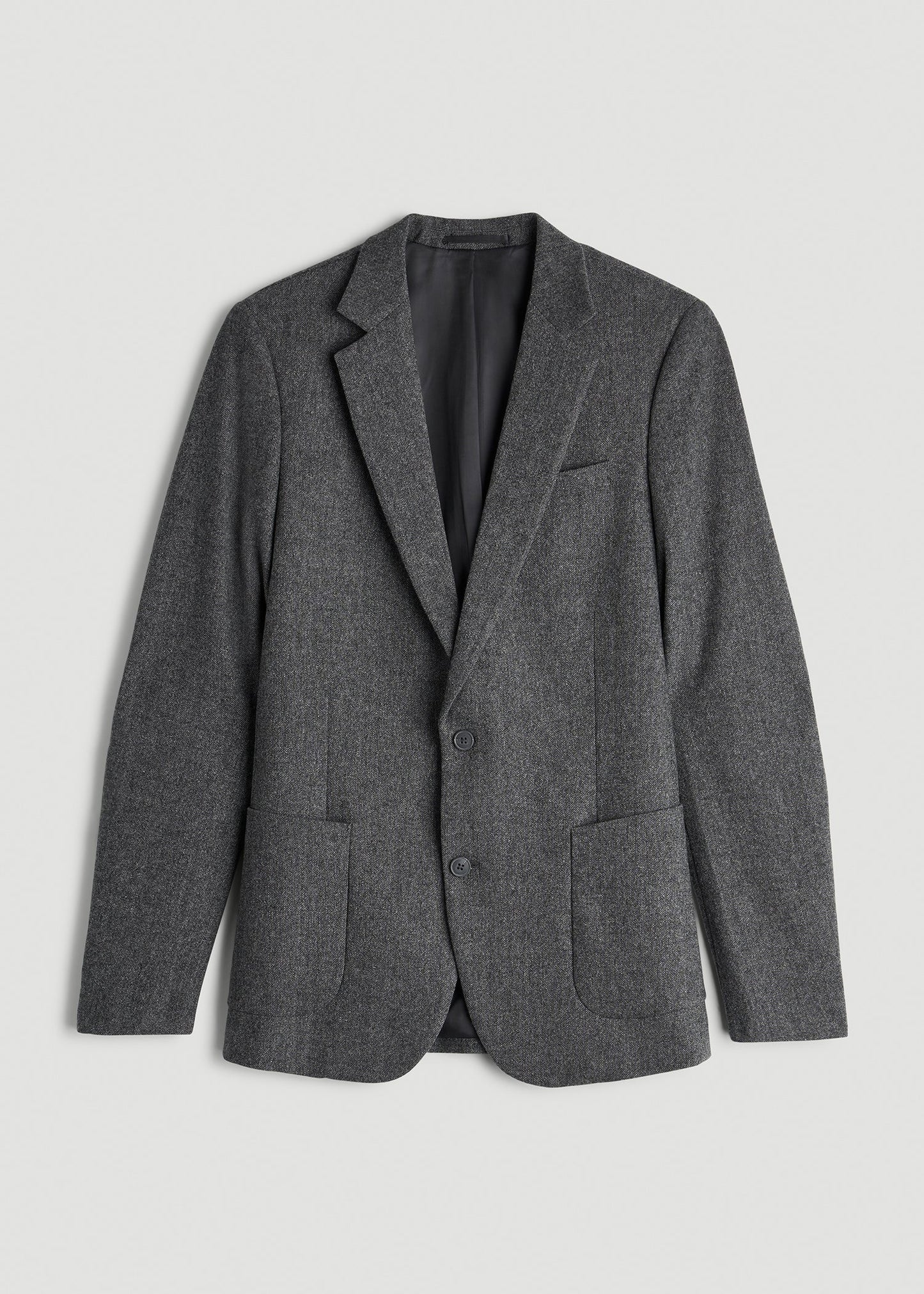 American Tall Men Wool Blend Blazer for Tall Men in Anthracite Tweed