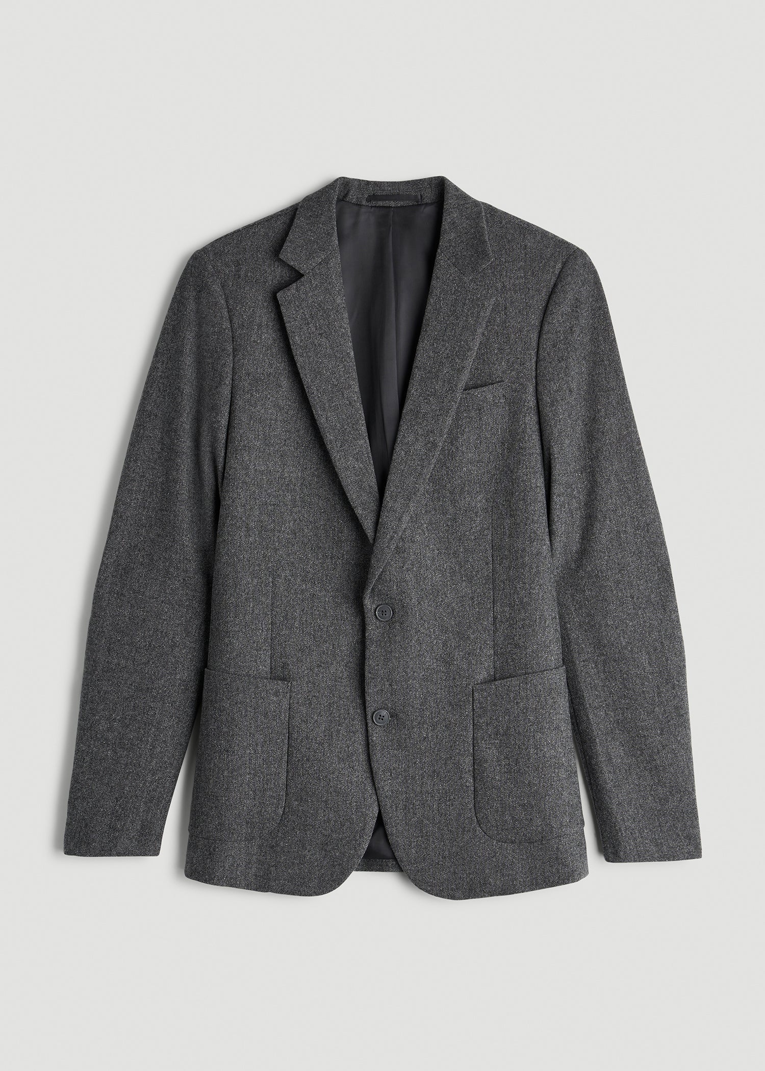 American Tall Men Wool Blend Blazer for Tall Men in Anthracite Tweed