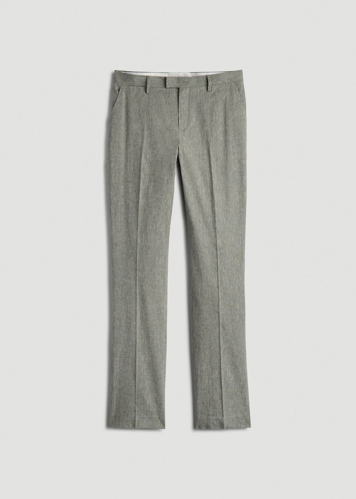 American Tall Men Stretch Linen Dress Pants for Tall Men in Climbing Ivy Linen