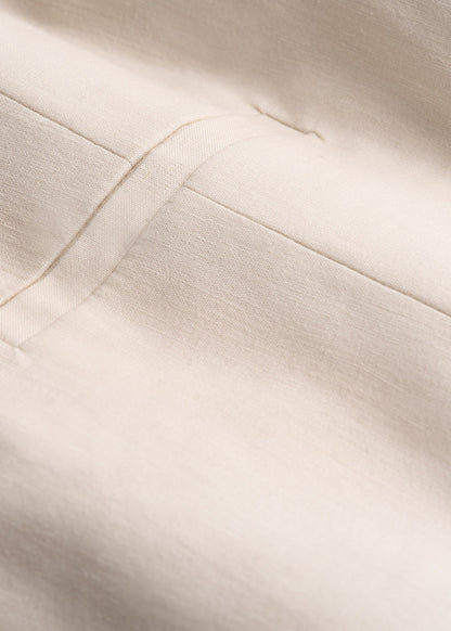 American Tall Men Stretch Linen Suit Vest for Tall Men in Light Beige Linen