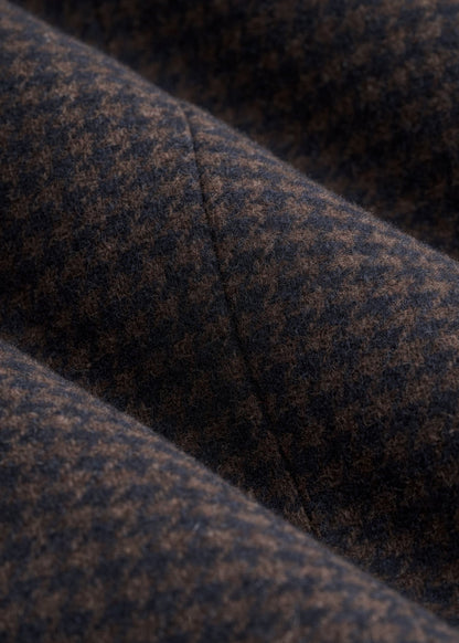 American Tall Men Wool Blend Blazer for Tall Men in Indigo and Brown Houndstooth