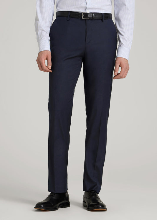 American Tall Men Suit Trousers for Tall Men in True Navy