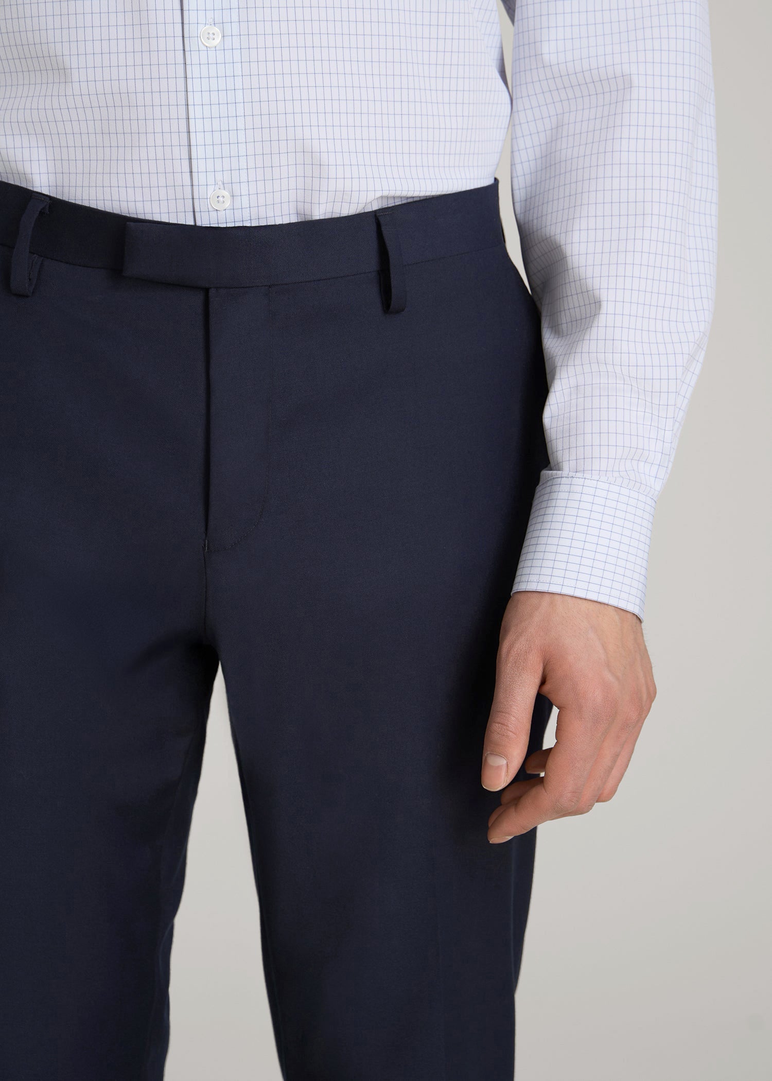 American Tall Men Suit Trousers for Tall Men in True Navy