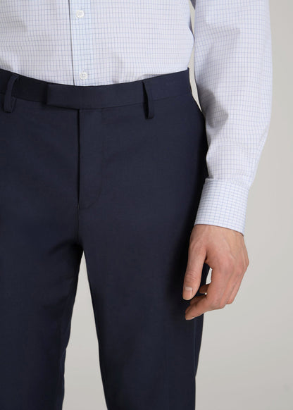 American Tall Men Suit Trousers for Tall Men in True Navy