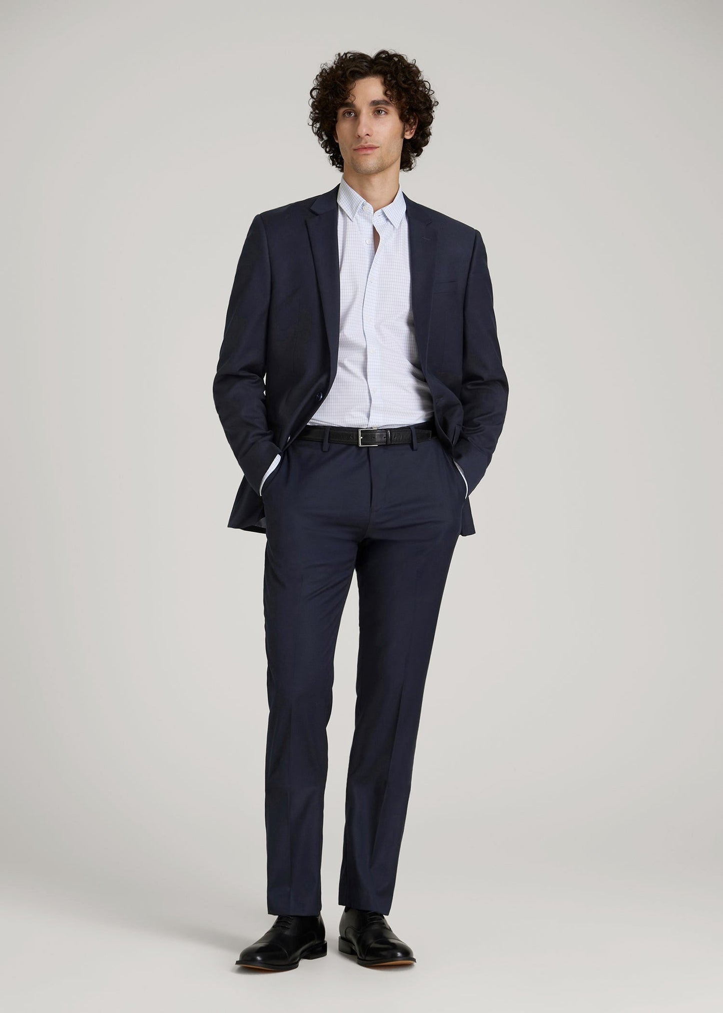 American Tall Men Suit Trousers for Tall Men in True Navy