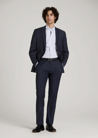 American Tall Men Suit Trousers for Tall Men in True Navy